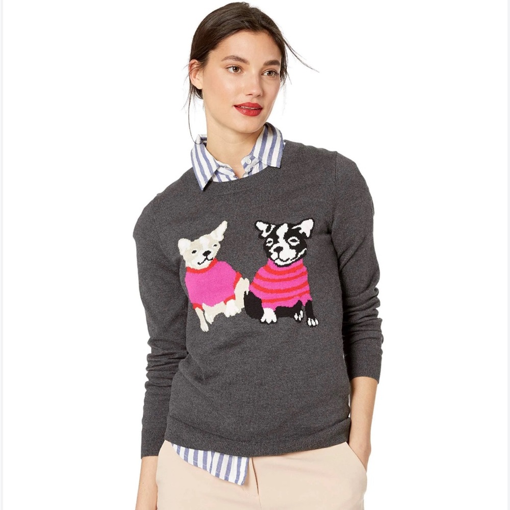 J.Crew Mercantile | Women's Crewneck French Bulldog Sweater | Small